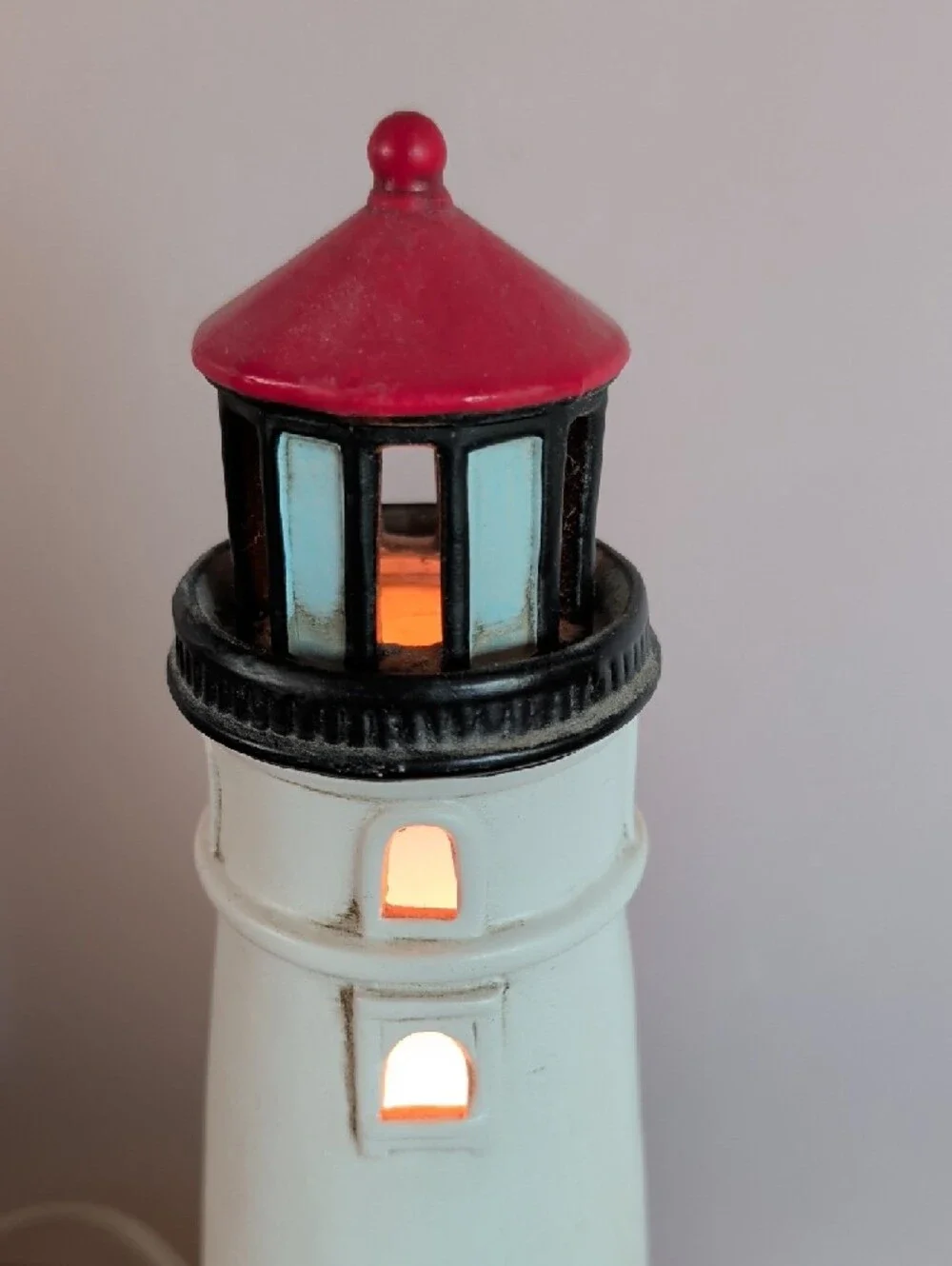 1994 VTG. Lefton Geo Z, Lighthouse Lamp, Heceta Head  Decorative Accent.🌟🌟🌟